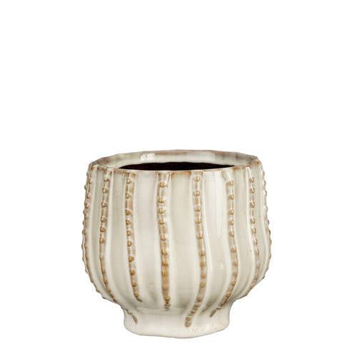 Mica Decorations bloempot wit (13,5x14,5 cm)
