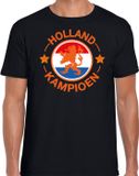 Bellatio Decorations Shoppartners Bv Zwart fan t-shirt voor heren - Holland kampioen met leeuw - Nederland supporter - EK/ WK shirt / outfit XL