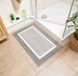 andiamo Maui Badmat, antislip, zacht en wollig, douchemat voor badkamer, antislip, wasbaar, 50 x 80 cm, grijs