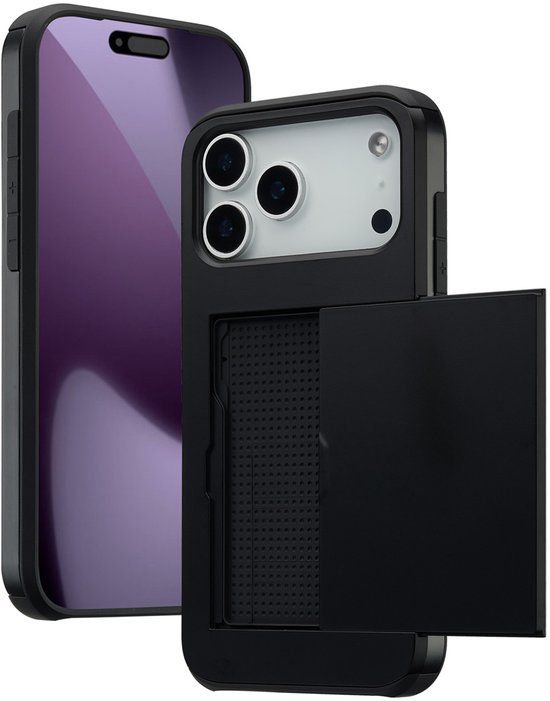 imoshion Hoesje met Pasjeshouder - Geschikt voor Apple iPhone 17 Pro Max - Zwart