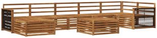 vidaXL Acacia Hout Bank Loungeset Naturel 7-zitter
