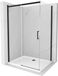 Mexen Omega cabine de douche coulissante 110 x 70, transparent, noir + receveur de douche extra-plat, blanc
