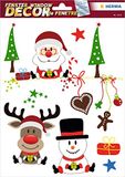 HERMA 15115 Raamstickers Kerstmis Kerstman rendier sneeuwpop, 5 stuks, zelfklevend, kinderraamstickers, verwijderbare winterraamstickers, raamfolie voor kinderkamer, kerstdecoratie