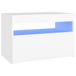 VidaXL Nachtkastje met LED-verlichting, bewerkt hout, wit, 60x35x40 cm
