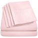 Queen Sweet Home Collection Queen lakens lichtroze - 6-delig 1500 Supreme Collection Fijn geborsteld microvezel diepe zak Queen lakenset Beddengoed - 2 extra kussenslopen, extra voordelig, Queen, lichtroze