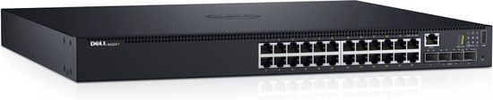 Dell N1524P - Managed Switch - 24x PoE+ Ports - Layer 3 - 128 Gbps - Black