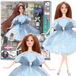 Woopie Royal Emi pop in een blauwe tule jurk