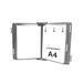 Djois Tarifold 414100 - Metalen wanddisplaysysteem, A4, 10 vakken, grijs