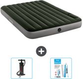 Intex Luchtbed - 2-Persoons - 152 x 203 x 25 cm - Groen - Inclusief Pomp en Reparatieset