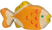 Holztiger Boerderij Goudvis Houten Figuur 8x2x4cm