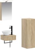 vidaXL Badkamerkast - set - 4 - st - Sonoma Eiken - Bewerkt hout