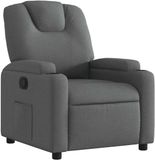 vidaXL - Relaxfauteuil - Donkergrijze - Stof