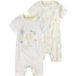 LUPILU Pyjama bébé, 2 pièces, en pur coton biologique. (Blanc, 74)