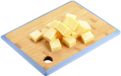 Kesper Snijplank - 27 x 19 cm - Bamboe Hout - Blauwe Rand