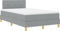 vidaXL Boxspringbed met kussen Lichtgrijs 120 x 200 cm Stof