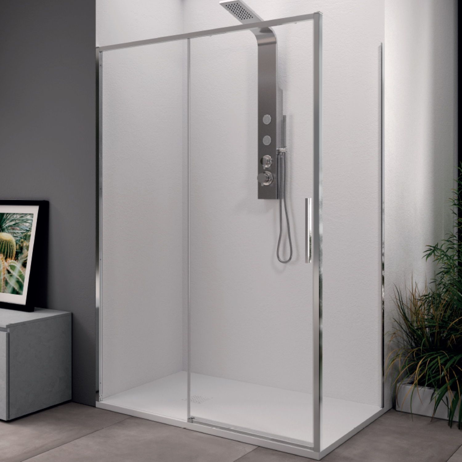 Lacus Douchecabine lacus torcello aluminium helder glas chroom (alle maten)