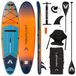 AQUALUST 12.0 iSUP board, planche de paddle gonflable, set complet, 365 cm - Contenu : set de planche + pagaie de kayak + siège