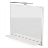 Badkamerspiegel Luxe Badkamerspiegel 60x50 Wit met Plank en LED