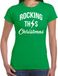 Bellatio Decorations Rocking this Christmas Kerst t-shirt - groen - dames - M
