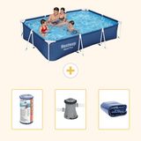 Bestway Rechthoekig Steel Pro Zwembad - 300 x 201 x 66 cm - Blauw