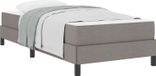vidaXL Boxspringbed, taupe, 90 x 200 cm, gestoffeerd