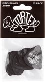 Dunlop Jim Dunlop Tortex Pitch Black Plectrums - 0.88 mm - Player's Pack 12 Stuks
