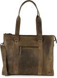Bear Design Mea HD Leren Schoudertas - Laptoptas 13,3" - Bruin