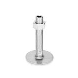 Ganter Normelemente Roestvrij stalen stelpoten - GN 41-80-M16-150-D0-UK