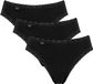 Sloggi 24/7 Cotton Lace Tai-Slip Dames Zwart 3-Pack