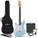 Gear4Music LA Select Elektrisch Gitaar (LH), Blue Metallic, 15W Versterker & Accessoireset