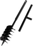 vidaXL Grondboor met handvat en schroefkop 150 mm zwart