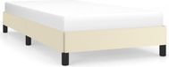 vidaXL Cadre de lit Similicuir Crème 100x200 cm
