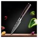 Damascus Set de couteaux de cuisine avec manche en bois