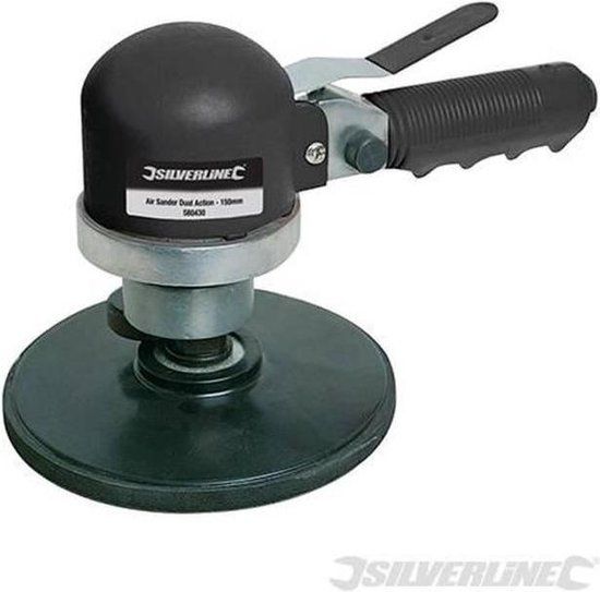 Silverline Pneumatische schuurmachine - 150 mm - aluminium constructie - variabele snelheid - dubbele rotatiestand
