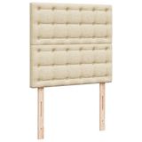 VidaXL Boxspringbed met matras, crème kleur, 140x200 cm, stoffen bekleding
