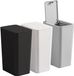 BeiJingLiangPinJiaZuoKeJiWenHuaFaZhanYouXianGongSi Petit set de poubelles - 10 l avec couvercle à ouverture par le haut - poubelles modernes - poubelles pour chambre à coucher salon - cuisine toilettes bureau - blanc gris noir
