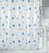 Spirella Milano Douchegordijn Polyester – Anti-Schimmel Douchegordijn met Decoratief Vlakkendesign – Lichtblauw