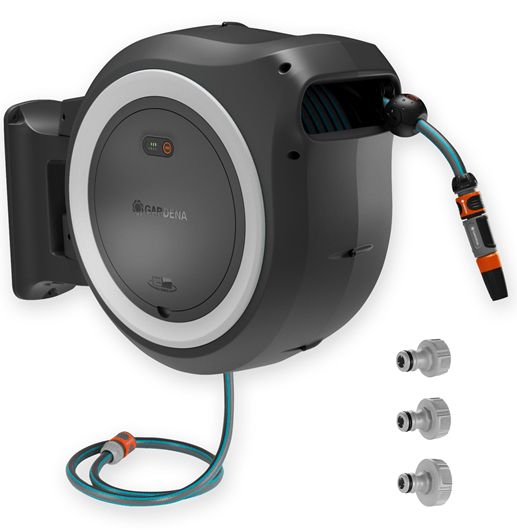 GARDENA PowerRoll XL Accu-slanghaspel Solo - Grijs-wit - 35 m