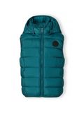 Minoti Gewatteerde Bodywarmer Jongens Afneembare Capuchon Petrol Polyester Herfst/Winter 2026