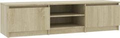 vidaXL meuble TV 140x40x35,5 cm bois de particules chêne sonoma