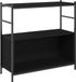 vidaXL Boekenplank Zwart Eiken Bewerkt Hout 80 x 30 x 78,5 cm