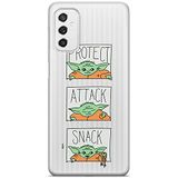 ERT GROUP mobiel telefoonhoesje voor Samsung M52 5G origineel en officieel erkend Star Wars patroon Baby Yoda 009 optimaal aangepast aan de vorm van de mobiele telefoon, gedeeltelijk bedrukt