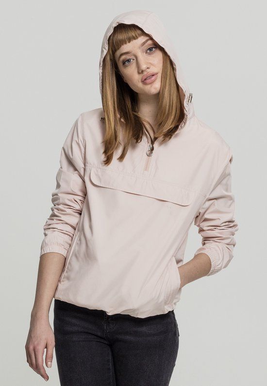 Urban Classics Basic Windrunner Dames Windbreaker - zwart - 3XL