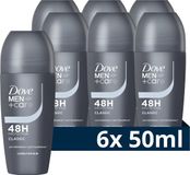 Dove Men+Care Classic Anti-Transpirant Deodorant Roller - 6 x 50 ml