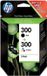 HP 300, Noir et Trois Couleurs, Pack de 2, Authentiques, Pour DeskJet F4580 Photosmart C4680 C4795