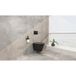Wiesbaden Vesta Toilet Rimless avec Robinet Bidet - Eau Chaude/Froide - avec Abattant Vesta - Noir Mat