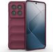 Techsuit Hoesje geschikt voor Xiaomi 14 Pro - Magic Shield Silicone Back Cover - Bordeaux