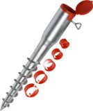 Merkloos Parasol grondboor - 26-65 mm - Zilver/Rood