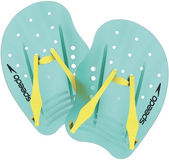 Speedo Tech Paddles Lichtblauw/Geel