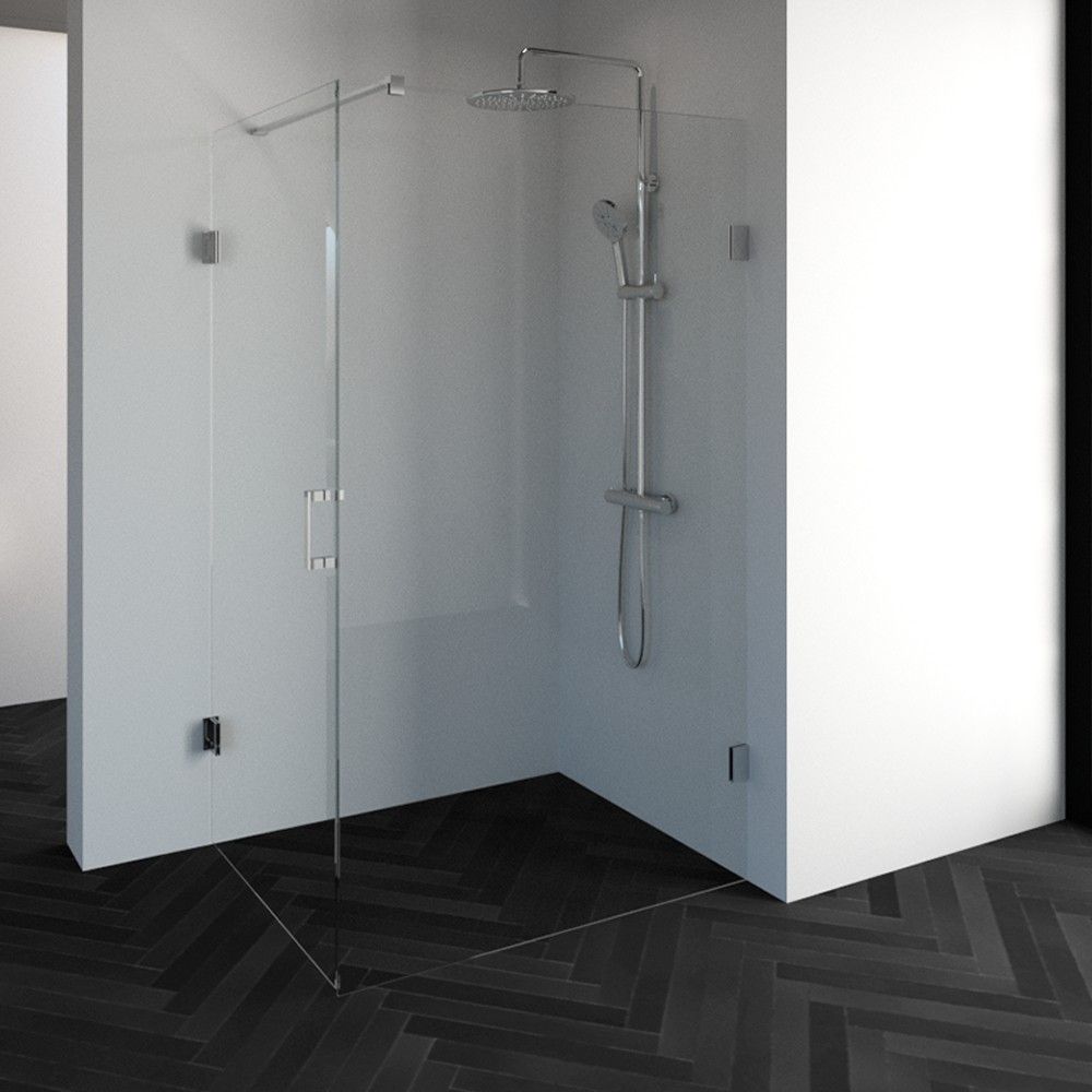 Tapo Creative rechthoekige douchecabine 2 delig 120x90 chroom